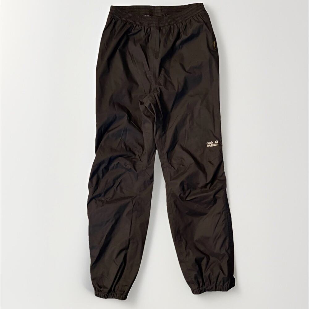 Jack Wolfskin Boys Waterproof Rain Pants Black Texapore Mesh Lined Youth Size M